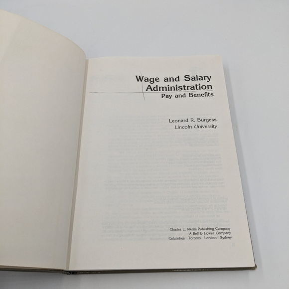 Wage & Salary Administration Pay and Benefits Leonard R. Burgess - Picture 3 of 6